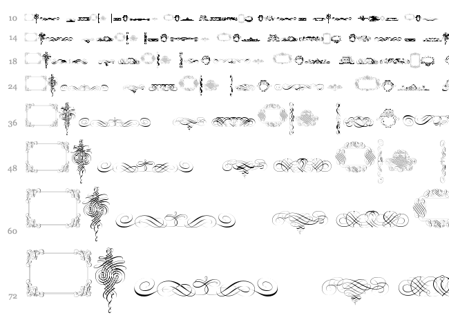 Calligraphia Latina font waterfall